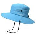 Fishing Hat 2023 Women Summer Ponytail Hat Outdoor UV Protection Bucket Hat Large Wide Brim Bob Hiking Sun Hat