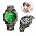 MesaSe Boys Camouflage LED Sports Kids Watch Waterproof Digital Electronic Military Wrist Watches for Kids with Silicone Band Alarm Stopwatch Watches Age 5-11