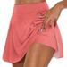Maxi Skirts For Womens Casual Solid Tennis Golf Skirt Yoga Sport Active Skirt Shorts Skirt Pink