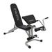 FitRx Workout Bench Weight Bench with Adjustable Incline Curl Bar and Leg Lever for Home Gym Exercise Equipment