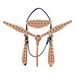 33BH HILASON Western Horse Leather Headstall & Breast Collar Tack Set Aztec