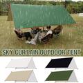 Camping Tarp Hammock Rain Fly Camping Tarp Waterproof Lightweight Backpacking Rain Tarp Shelter for Hiking Outdoor Protection Easy Setup Pop Up Portable Sun Shelter with Carrying Bag