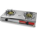 HetayC Double Burner Stove w/Auto Ignition Outdoor Propane Portable Camping Cooking Range