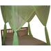 four post mosquito net for bed canopy-fits all beds queen king california king beds-indoor & outdoor use-great for hammock mosquito net and daybed canopy bed curtains-76 x 86 x 96 -lime green