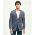 Brooks Brothers Men's Classic Fit Stretch Cotton Fine-Wale Corduroy Embroidered Sport Coat | Blue | Size 40 Regular