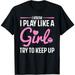 Cute Baseball For Women Girls Sporty Softball Team Pitcher T-Shirt