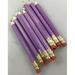 Half Pencils With Eraser - Golf Classroom Pew - Hexagon Sharpened #2 Pencil Color - Lilac / Lavender Purple Box Of 72 Short Mini Non Toxic Golf