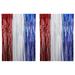 2 Pack Red Blue White Foil Fringe Curtain Backdrop Metallic Tinsel Foil Fringe Streamers Curtains for Photo Booth Wedding Mardi Gras Birthday Independence Day Party Decoration - 1m*3m