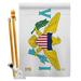 Breeze Decor BD-CY-HS-108334-IP-BO-D-US15-BD 28 x 40 in. US Virgin Islands Flags of the World Nationality Impressions Decorative Vertical Double Sided House Flag Set with Pole Bracket & Hardware