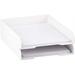 Stackable Trays - White - Desktop Document Letter File Organizer Tray - 2/Pack