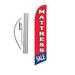 Mattress Sale Advertising Feather Banner Swooper Flag Sign With Flag Pole Kit And Ground Stake Red And Blue