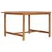 Tomshoo Patio Table 59.1 x59.1 x29.5 Solid Teak Wood