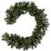 Miuline 1.8M Pre-Lit Decorated Garland with Lights Christmas Garlands Decorations for Stairs Fireplaces Artificial Wreath Garland with Cones Red Berries and Illuminated with 30 Clear Lights (30 LEDS)