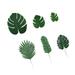 Tssuoun 60pcs 6 Kinds Monstera Artificial Palm Leaves Tropical Plant Faux Stems Hawaiian Party Decorations Jungle Beach Theme Table Home Wedding Birthday Decor