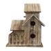 Wooden Bird House for Outdoor Hanging Natural Cedar Outside Garden Patio Decorative for Dove Finch Wren Robin Sparrow Hummingbird