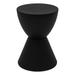 Maykoosh Plastic Boyd Black Side Table with Storage Indoor and Outdoor side Table With storage end table