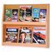 Wooden Mallet Slope 12 Pocket Literature Display in Light Oak - 2Hx6W