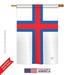 Breeze Decor 08376 Faroe Islands 2-Sided Vertical Impression House Flag - 28 x 40 in.