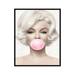 Poster Master Vintage Celebrity Poster - Retro Pop Art Print - 11x14 UNFRAMED Wall Art - Gift for Artist Friend - Marilyn Monroe Bubble Gum Iconic Fashion Pink - Wall Decor for Home Office