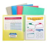 C-Line Products 8 Pocket Spiral Bound Poly Portfolio - 6 Each