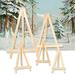 Honrane 10Pcs Adjustable Wood Easels - Reusable Easy to Paint Secure Inclination with Adjustable Screw Pine Wood Easel