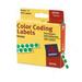Avery Avery Permanent Self-Adhesive Color-Coding Labels 1/4in dia Green 450/Pack PK -