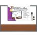 Charles Leonard Magnetic Dry Erase with Cork Board Gray