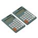 Uxcell Desktop Calculator 2 Pcs Mini 8 Digit Large LCD Display Battery Power Portable Desk Calculator Green