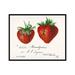 Poster Master Vintage Strawberry Poster - Retro Strawberries Print - Food & Fruit Art - Gift for Vegan Vegetarian Foodies - Great Wall Decor for Bakery Home Kitchen - 8x10 UNFRAMED Wall Art