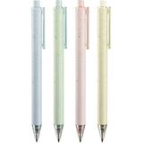 4 Pack Gel Ink Pens Quick Dry Ink Pens Retractable Ink Pens Bulk Rolling Ball Gel Ink Pens Fine Point Smooth Writing Pens 0.5 mm for School Office Home Black Refill