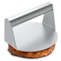 Rongsi Stainless Steel Burger Press 6.29 Inch Round Burger Smasher Non-Stick Smooth Hamburger Press Flat Bottom Without Ridges Bacon Press Grill Press Perfect for Flat Top Griddle Grill Cooking
