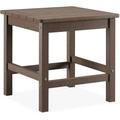 Efurden Oversized Outdoor Side Table 19.68 Poly Lumber Adirondack Side Table for Poolside Garden and Front Porch (Brown)