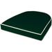 18 X 16 X 3 Sunbrella Rounded Back Chair Cushion (Sunbrella Forest Green)