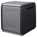 vidaXL Patio Storage Box 21.3 x20.9 x22.4 34.3 gal Dark Gray and Black