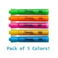 Sharpie Accent Tank-Style Highlighters 5 Colored Highlighters (Choose Multi Colord or Fluorescent Yellow)