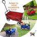 Collapsible Folding Wagon Beach Camp Garden Outdoor Utility Cart Sport Buggy Toy Red