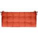 RSH DÃ©cor Indoor Outdoor Tufted Bench Cushion With Ties (60â€� X 18â€�) (Coral Orange)