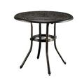 IVV Outdoor Bar Table Patio Table Patio Dining Table with Umbrella Hole Cast Aluminum Side Table Backyard Bistro Table Outdoor Furniture Garden Table(32 Diax29 H)