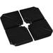 4 Pieces Patio Umbrella Base Outdoor Cantilever Offset Umbrella Weights W/U-Locking 123 Lb. Capacity Water Or 158 Lb. Capacity Sand Black