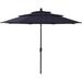 10Ft 3 Tier Auto-Tilt Patio Umbrella Outdoor Double Vented Umbrella With Crank Navy