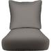 DÃ©cor Indoor Outdoor Deep Seating Cushion Set 24â€�X 27â€� X 5â€� Seat 25â€� X 21â€� Back Choose Color (Charcoal Grey)