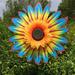 Sunflower Windmill Colorful Sunflower Wind Spinner Solar Outdoor Lawn Windmill Decoration Waterproof Free Spinning Suitable for Decorating in Garden Lawn Yard Aisle