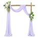 Outdoor Wedding Arch Drape Fabric Sheer Tulle Curtain Party Supplies For Home Drapery Ceremony Decoration and Party Ceremony Stage Reception 6.5 Yards Light purple