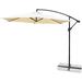 10ft Sunbrella Umbrella Outdoor Patio Table Umbrella Market Umbrella Heavy Duty Umbrellas for Patios Outside with Easy Tilt Adjustment/Crank & 6 Sturdy Ribs Beige