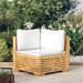 moobody Patio Corner Sofa with Cushions Solid Wood Teak