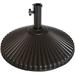 50Lb Patio Umbrella Base Water Filled 23 Round Recyclable Plastic Outdoor Market Umbrella Stand Base For Deck Lawn Garden Brown