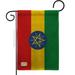 Breeze Decor BD-CY-G-108282-IP-DB-D-US15-BD 13 x 18.5 in. Ethiopia Burlap Flags of the World Nationality Impressions Decorative Vertical Double Sided Garden Flag