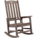 Efurden Patio Rocking Chair Outdoor and Indoor Poly Lumber Porch Rocker for Adults 350Lbs Support (Brown)