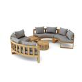 Anderson Teak Circular Modular Deep Seating Set Natural Smooth Well Sanded