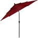 10 ft Patio Umbrella - 3-Tiered Sunshade with Push Button Tilt and Easy-Open Crank - Outdoor Umbrella for Deck Yard or Pool by Pure Garden (Red)